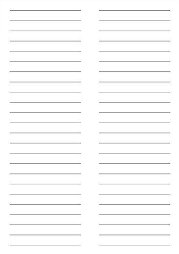 Papier ligné à deux colonnes à imprimer