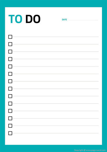 Modèle de To Do List gratuit PDF