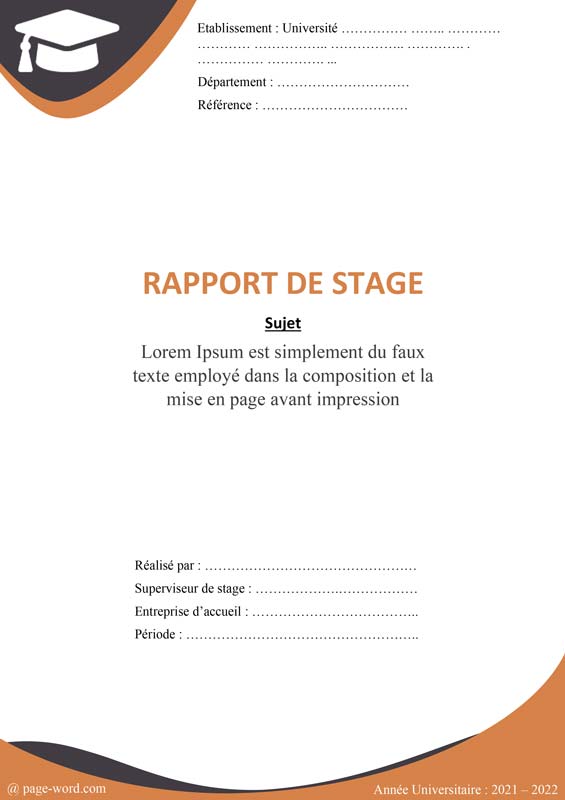 Page De Garde Rapport De Stage Page De Garde Word Page De Garde Sexiz Pix