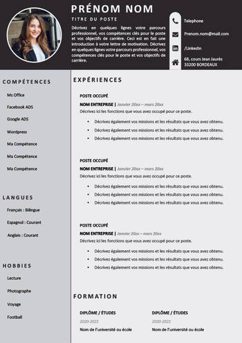 cv-vierge modèle de cv Vierge au format docx