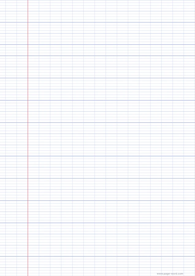 feuille d'écriture Seyès 12 mm pleine page
