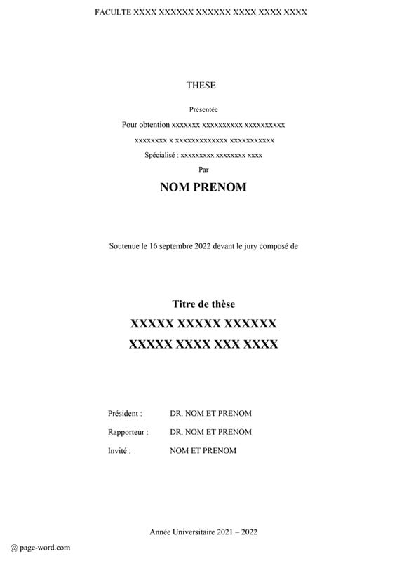 Page de Garde du thèse de doctorat