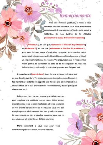 remerciement-femme Modèle de page de remerciement avec design attrayant