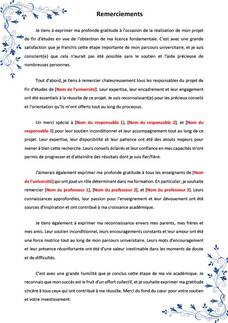 Modèle de page de remerciement avec design attrayant | Exemple Word
